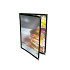 Futech 4-View Menu Holder BLK 8-1/2"W x 11"H, Black, 10 Pack-Double Pocket: 4 View