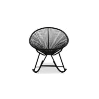 Plata Import Acapulco Rocker, Black (WR-1350-R-B)-Accent Chair