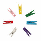 JAM Paper Wood Clip 1.5" Clothespins - Assorted Colors - 24 Pack-These clothing pins are made from high quality wood that has a smooth finish