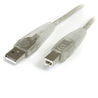StarTech Transparent USB 2.0 Cable, A to B, 15 Ft.-StarTech cables are constructed of top-quality components and are backed by a lifetime guarantee
