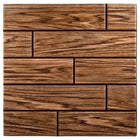 CTG Brands 3D Walnut Woodgrain Peel and Stick Wall Tiles, 11.8" x 11.8", Beige, 6 Pack-Set: comes in a box of 6 premium quality 3D wall tiles, suitable for smooth and clean surface