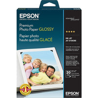 Epson Premium Photo Paper, 5" x 7", Glossy, 20 Pack-5" x 7"