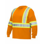 Forcefield Long Sleeve Safety Tee - Orange - Large-100% polyester fabric