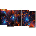 Designart Fire & Ice 5-Panel Canvas Art Print, (PT3001-1084)-Print
