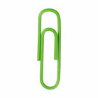 JAM Paper Colored Standard 1" Paper Clips - Lime Green - 2 Packs of 100-Premium paper clips made from high quality vinyl coated steel wire