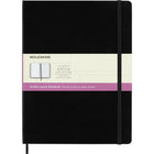 Moleskine Notebook - Extra Large - Ruled/Plain - Hard Cover - 7.5" x 10" - Black-Extra large size