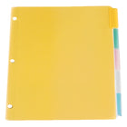 Oxford Poly Insertable Tab Dividers - 5 Tab - Letter Size - Assorted Colours-Great for organizing all types of documents for school or work