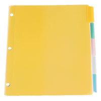 Oxford Poly Insertable Tab Dividers - 5 Tab - Letter Size - Assorted Colours-Great for organizing all types of documents for school or work