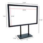 Eddie's Countertop Sign Holder - 7" H x 11" W - 4" Posts - Matte Black - 6 Pack (130072-6)-Metal - Matte Black