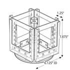 Azar Displays 8.38" x 6" Bi-Fold 4-Pocket Revolving Modular Crystal Styrene Brochure Holder (252319)-4-pocket bi-fold size holder