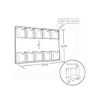 Azar Displays 15.75" x 23.75" 10 Pocket Wall Mount Acrylic Brochure Holder, 2 Pack (252069)-For use with brochure