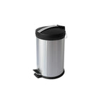 Futech RB-12L Rubbish Bin, 12 Liter, 15-1/2" x 11" x 11", Stainless Steel-Foot pedal opening