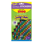 Trend Enterprises Supershapes Stickers, Colourful Foil Stars, 3900 Pack (T-46912)-Acid free, nontoxic and safe for use on photos