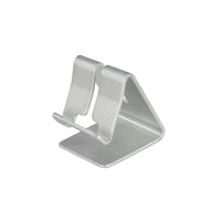 Futech Cell Phone Stand 2-1/2"W x 2-3/4"H - Metallic Silver - 10 Pack-The Futech Cellphone Stand holds smartphone in portrait or landscape position for countertop viewing, browsing websites, and watching movies