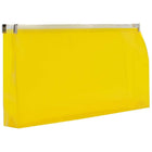 JAM Paper #10 Plastic Envelopes with Zip Closure, 5 x 10, Yellow Poly, 12 Pack (921Z1YE)-Yellow plastic envelope