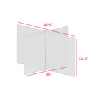 Mark Maker 4 Way Table Divider - 47.5" L x 36" W x 23.5" H - 1/4" clear acrylic - no pass throughs-Made from 1/4” clear acrylic.