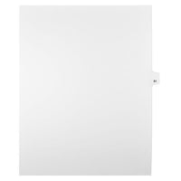 Mark Maker Legal Exhibit Index Tab White Single Tabs, 1/25th Cut, Letter Size, No Holes, Number 61, 25 Pack-White Single Tabs, 1/25th Cut