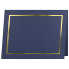 St. James Document/Certificate Holders - Gold Foil Border - Linen Finish - Navy Blue - 5 Pack - 83850-Easy to insert any letter size (8-1/2" x 11") documents into the die-cut corner slots