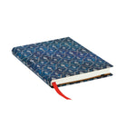 Paperblanks Lined Journal - 5" W x 7" H x 3/4" D - Blue Velvet-Decorative printed cover paper