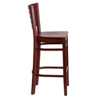 Flash Furniture Darby Series Slat Back Mahogany Wood Restaurant Barstool-Slat Back Design