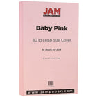 JAM Paper Matte Legal Cardstock, 8.5 x 14, 80lb Baby Pink, 50/Pack (76329459)-Colour: Baby Pink