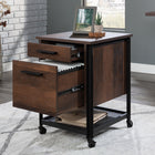Sauder Briarbrook 2-Drawer Mobile Pedestal - Barrel Oak-File drawer holds letter-size hanging files to keep your files organized