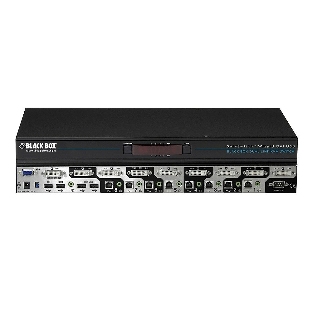Black Box KV2008A ServSwitch Wizard DVI Dual Link (USB), 8 Black Box KV2008A ServSwitch Wizard DVI Dual Link (USB), 8
