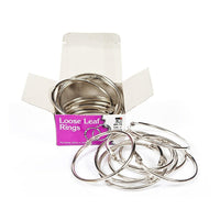 Charles Leonard Loose Leaf Rings with Snap Closure, Nickel Plated, 3 Inch Diameter, 60 Pack-Multi-purpose rings, suited for swatches, samples, and bulky loose leaf material