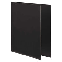 Wilson Jones Professional CleanView 3-Ring Poly Presentation Binder - Letter Size -  100 Sheet Capacity - 1/2" - Black-Black , round ring 1/2" binder with 100 Sheet, 48 protectors capacity