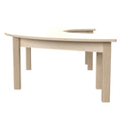 Flash Furniture Bright Beginnings Commercial Grade Wooden Half Circle Preschool Classroom Activity Table-Available in Multiple Table Heights