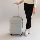 Air Canada Optimum 20" Hardside Carry-on Luggage - Spinner - Light Grey-Intergrated 3-digits TSA lock