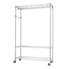 TRINITY EcoStorage 3-Tier Rolling Garment Rack w/ Wheels, Chrome (TBFZ-2707)-EcoStorage finish represents eco-friendly production - No toxic chemicals are released into the environment during the production of this product