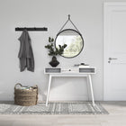 CorLiving Acerra 39"W Entryway Table/Desk - White-30"H x 39"W x 17"D