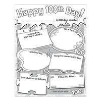 Teacher Created Resources Happy 100th Day Poster Pack, 32 Pack-Theme: Happy 100th Day of School