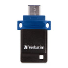 Verbatim 64GB Store 'n' Go Dual USB 3.2 Gen 1 Flash Drive for USB-C Devices - Blue-Compatible with Windows XP, Vista, and Windows 7 and higher, Mac OS X 10.1 and higher, Linux kernel 2.6 and higher