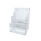Futech 3-Bay Countertop Brochure Holder - Holds 8-1/2" x 11" Literature - Acrylic - 9.25" W x 13.25" H x 7" D - 2 Pack (CTS0143)-Number of Slots: 3