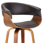 Armen Living - Julyssa 66 cm Tabouret pivotant en Simili Cuir Marron-Assemblage requis