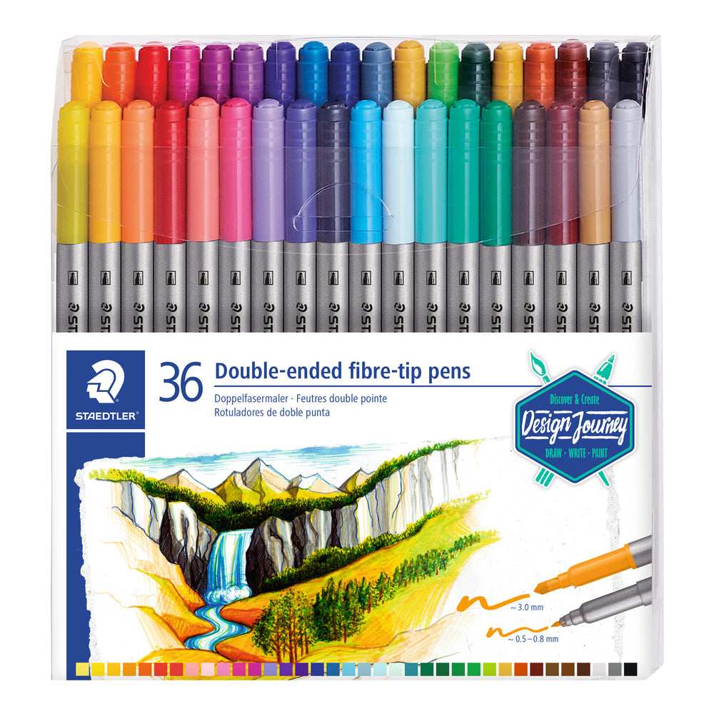 Johanna Basford Staedtler 36 Brilliant Colours Triplus Fineliner