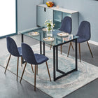 FurnitureR Blue Dining Chair, Set of 4, Charlton-Ergonomics