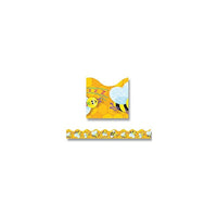 Trend Enterprises Busy Bees Terrific Trimmers, 72 Pack-Smiling bees on a honey coloured background is apt for prekindergarten - 5th grade classrooms