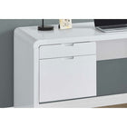 Monarch Specialties 7581 60" Computer Desk - High Glossy White L/R Face Drawer-7