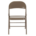 Flash Furniture HERCULES Series Double Braced Beige Metal Folding Chair-22mm x 1.2mm Round Steel Pipe Frame