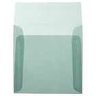 JAM Paper 5.5 x 5.5 Square Envelopes, Ocean Blue Translucent Vellum, 50 Pack (PACV502I)-Blank interior for personalized message