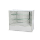 Can-Bramar Econoline Full Vision Showcase, 48" x 18" x 38"(H), White-Comes with 10" and 12" depth adjustable glass shelves, white MDF sliding doors and tempered safety glass. (EC-SC4W)