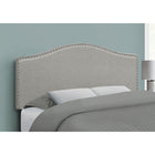 Monarch Specialties 6013F Full Size Headboard - Grey Linen-Product dimensions: 50.5"H x 57.25"L x 3"D