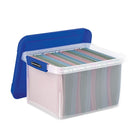 Bankers Box Heavy-duty Letter/Legal Plastic File Storage Box-Built-in hanging rails keep letter and legal size files organized and accessible