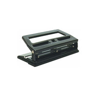 Charles Leonard Heavy Duty 3 Hole Paper Punch-Black enamel finish