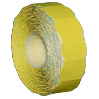 Meto 1522 2-Line Yellow Labels 1125/RL, 14 Pack-Wavy edges designed to catch customer's attention