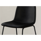 Monarch Specialties 7754 Barstool - Black Leather-Look/Black Metal-Perfect for a standing desk, kitchen islands or home bars