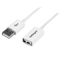 StarTech White USB 2.0 Extension Cable A to A, M/F, 3m-Simplify your USB connections with thinner USB connector moldings specifically designed for plugging into tight fitting locations